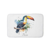 カラフルトゥーカンの枝の上に座る バスマット (正面)