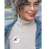 カラフルトゥーカンの枝の上に座る 缶バッジ