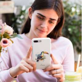 カラフルトゥーカンの枝の上に座る iPhone 11 ケース