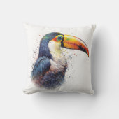 カラフルトゥーカンインポインティリズムスタイル クッション (正面)