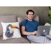 カラフルトゥーカンインポインティリズムスタイル クッション