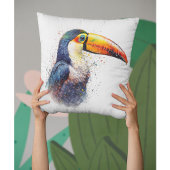 カラフルトゥーカンインポインティリズムスタイル クッション