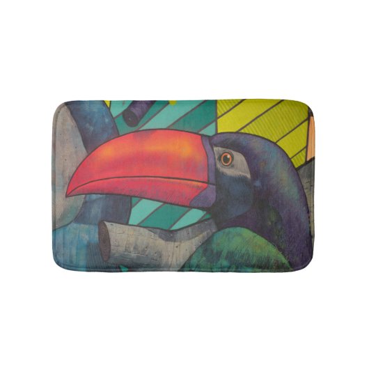 カラフルトゥーカングラフィティ バスマット (正面)