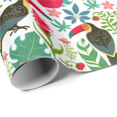 カラフルトスカーナ熱帯花パターン ラッピングペーパー (ロールコーナー)