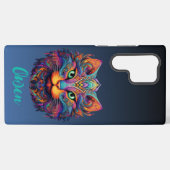 カラフルトライバル猫名前をカスタムする SAMSUNG GALAXYケース (裏面横)