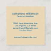 カラフルトリップ(幻覚体験)のようなモダンレトロ スクエア名刺 (裏面)