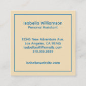 カラフルトリップ（幻覚体験）のようなモダンレトロ スクエア名刺 (裏面)