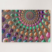 カラフルトリップ(幻覚体験)のようなGroovy Spiral鮮やか Fractal Art ジグソーパズル (横)