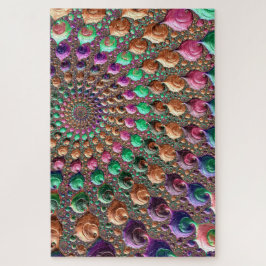 カラフルトリップ（幻覚体験）のようなGroovy Spiral鮮やか Fractal Art ジグソーパズル