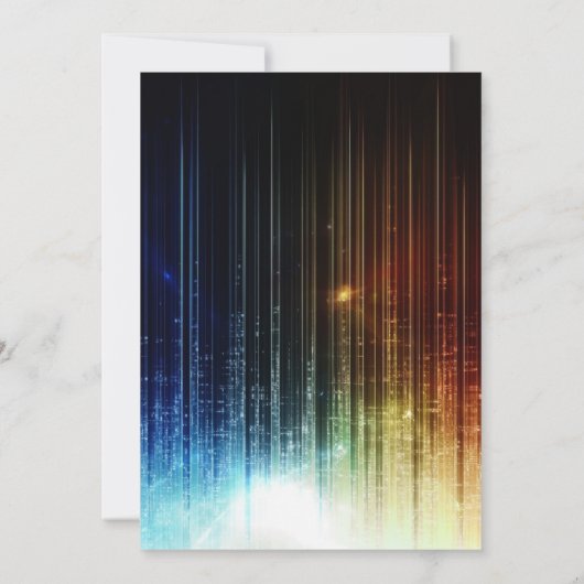 カラフルトレンディーのダブルデジットの時代誕生日 招待状 (裏面)