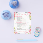 カラフルトレンディーウォーター色フラワーブーケ チラシ (シングル)