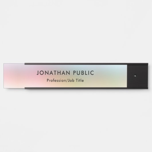 カラフルトレンディーエレガントテンプレート サインプレート (正面)