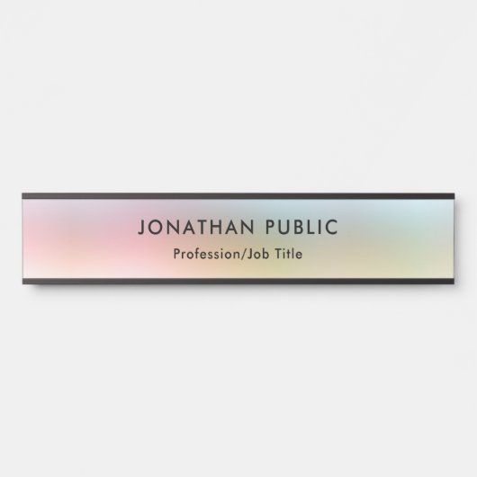 カラフルトレンディーエレガントテンプレート サインプレート (正面)