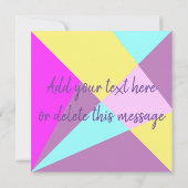 カラフルトレンディーシスタイリッシュックハッピーバースデースクリプト カード (裏面)