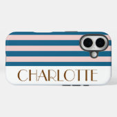 カラフルトレンディーモダンブライトカラーシストライプリーズ Case-Mate iPhoneケース (裏面 (横))