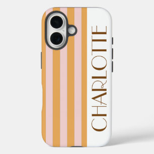 カラフルトレンディーモダンブライトカラーシストライプリーズ iPhone 16ケース