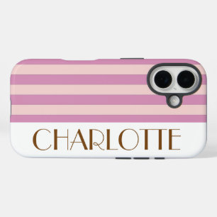 カラフルトレンディーモダンブライトカラーシストライプリーズ iPhone 16ケース