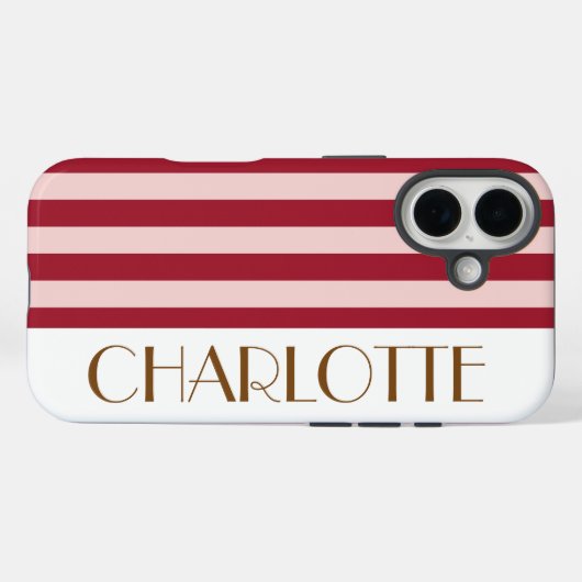 カラフルトレンディーモダンブライトカラーシストライプリーズ Case-Mate iPhoneケース (裏面 (横))