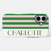 カラフルトレンディーモダンブライトカラーシストライプリーズ Case-Mate iPhoneケース (裏面 (横))