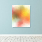 カラフルトレンディーモダン抽象芸術アートレッドイエロー キャンバスプリント (インサイチュ (ウッドフロア))