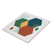 カラフルトレンディーレトロ幾何学青白 タイル (側面)