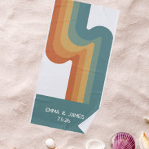 カラフルトレンディー結婚ギフトビーチタオル