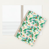 カラフルトロピカルジャングル動物パターン ノートブック (内側)