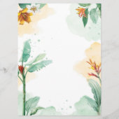 カラフルトロピカルフラワーのウェディング メニュー (裏面)