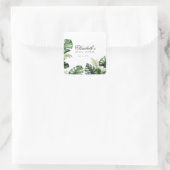 カラフルトロピカルフラワーズ | 緑豊かな ブライダルシャワー スクエアシール (バッグ)