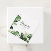 カラフルトロピカルフラワーズ | 緑豊かな ブライダルシャワー フェイバータグ (インサイチュ)