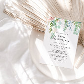 カラフルトロピカルフラワー50周年結婚記念日 招待状