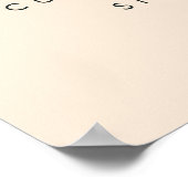 カラフルトロピカル | ピーチ カードとギフト カスタム ポスター (角)