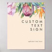 カラフルトロピカル | ピーチ カードとギフト カスタム ポスター (正面)