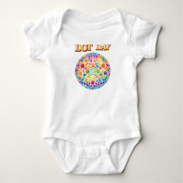 カラフルドットお祝いTシャツベビー ベビーボディスーツ