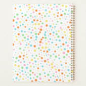 カラフルドットパターパーソナライズされたン学校の主催者 プランナー手帳 (裏面)