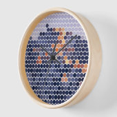 カラフルドット付き壁時計 壁時計 (傾斜)