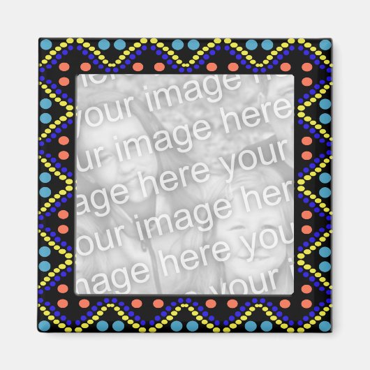 カラフルドット写真枠 マグネット (正面)