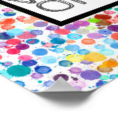 カラフルドット引用文ポスター良い雰囲気のみ ポスター (角)