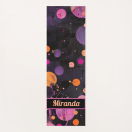 カラフルドット絵画アクリルスタイル（名前） ヨガマット