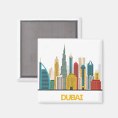 カラフルドバイの風景画 マグネット (正面/裏面)