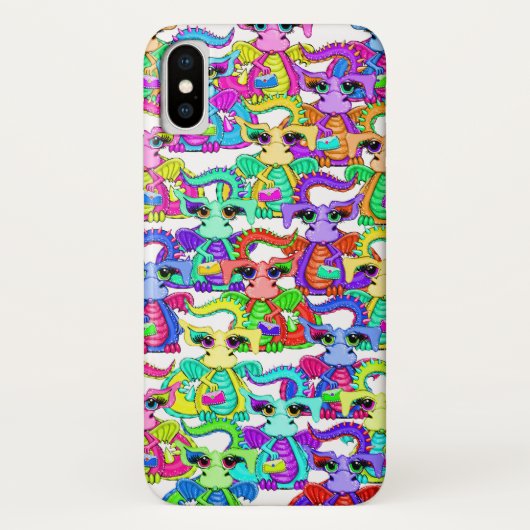 カラフルドラゴンキャラクターのスマホケース Case-Mate iPhoneケース (裏面)