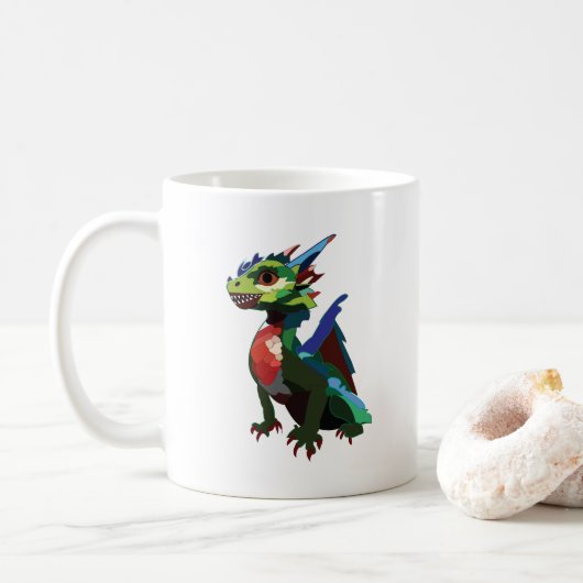 カラフルドラゴン コーヒーマグカップ (ドーナツ)