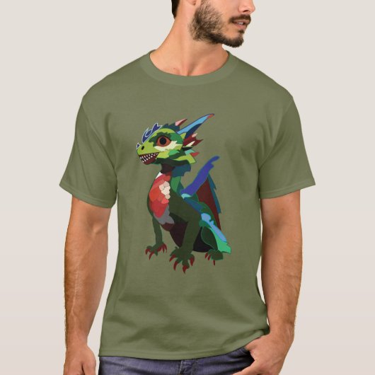カラフルドラゴン Tシャツ (正面)