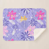 カラフルドードルフローラボホ羽パパイズ シェルパブランケット (正面(横))