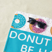 カラフルドーナツやる気を起こさせる引用文 ビーチタオル (インサイチュ)