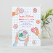 カラフルドーナツパーティー 招待状 (スタンド正面)