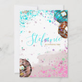 カラフルドーナツベビーパーティの招待状 案内状 (裏面)