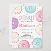 カラフルドーナツ振りかける子供の誕生日招待状 招待状 (正面)