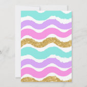 カラフルドーナツ振りかける子供の誕生日招待状 招待状 (裏面)