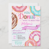 カラフルドーナツ誕生日招待状 招待状 (正面)